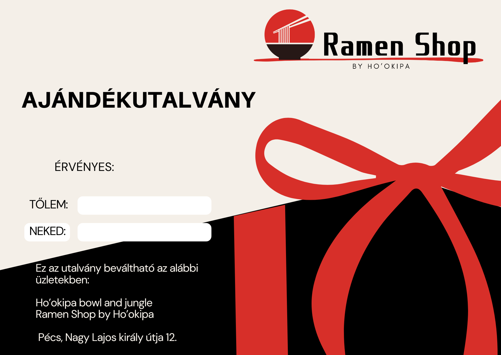 Ramen Shop utalvány